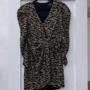 Bardot mini belted dress